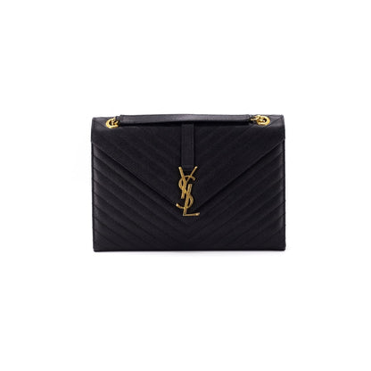 Saint Laurent Envelope Bag Large Black