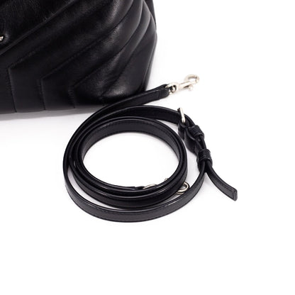 Saint Laurent Small LouLou Top Handle  Bag Black