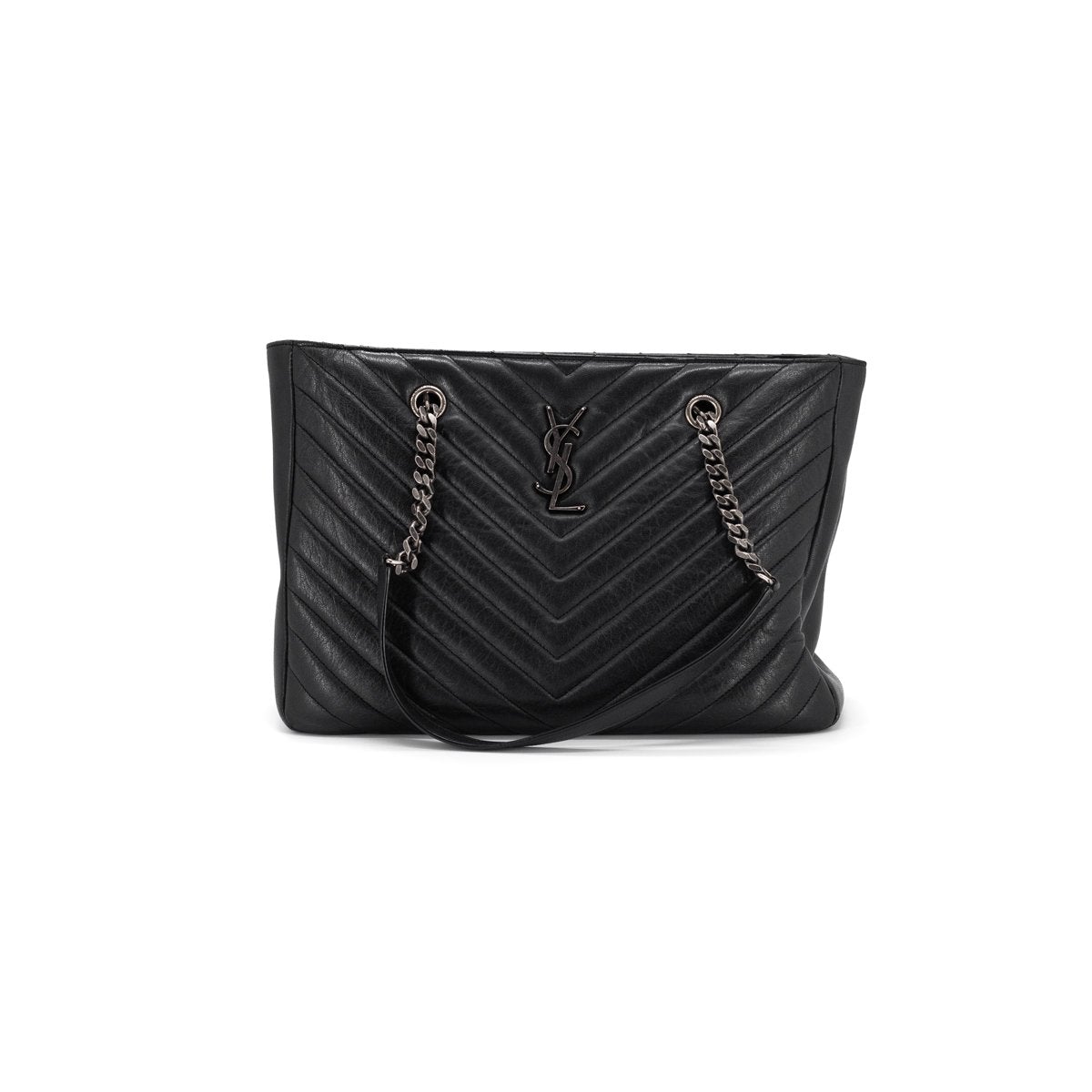 Saint Laurent Chevron Tote Black