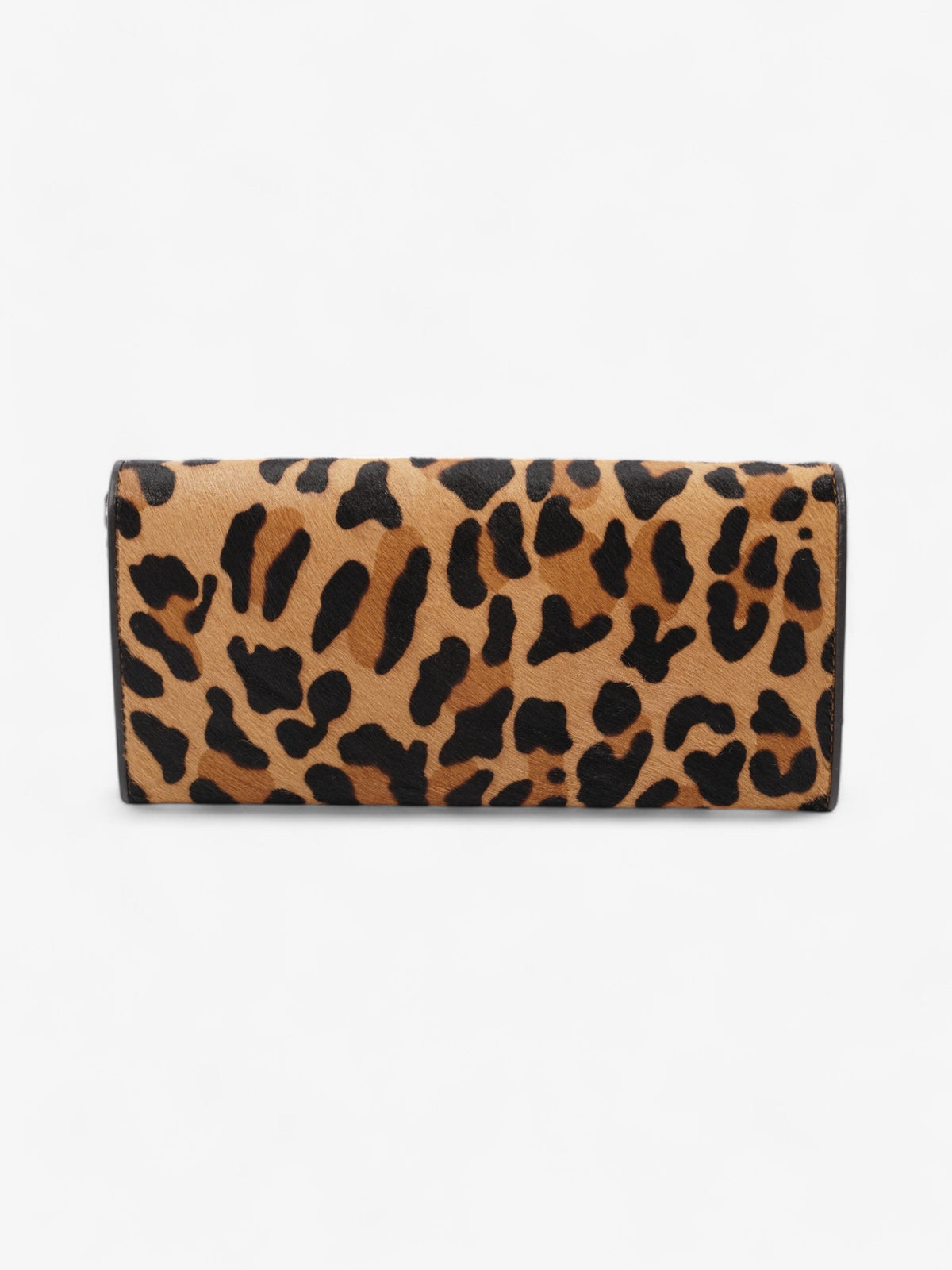 Prada Wallet On Chain Leopard Print / Dark Brown Calf Hair