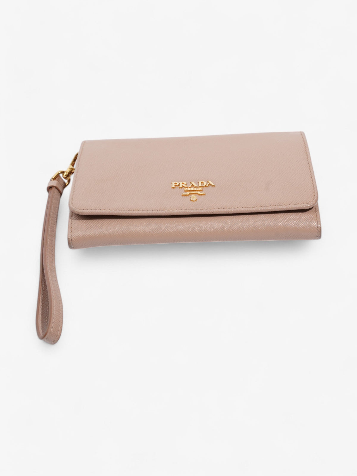 Prada Continental Flap Wallet Beige Saffiano Leather