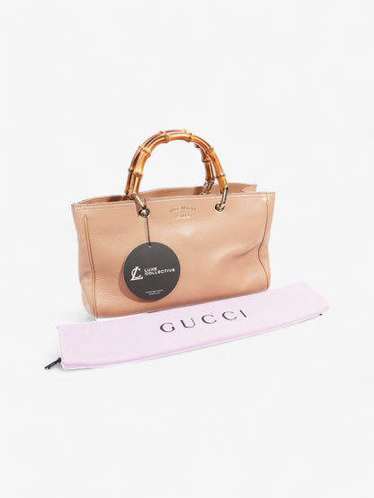 Gucci Bamboo Shopper Tote Beige Leather Medium
