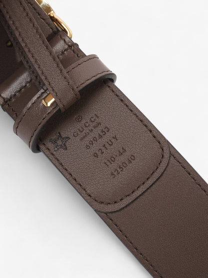 Gucci GG Belt GG Supreme / Brown / Gold Canvas 110cm / 44"
