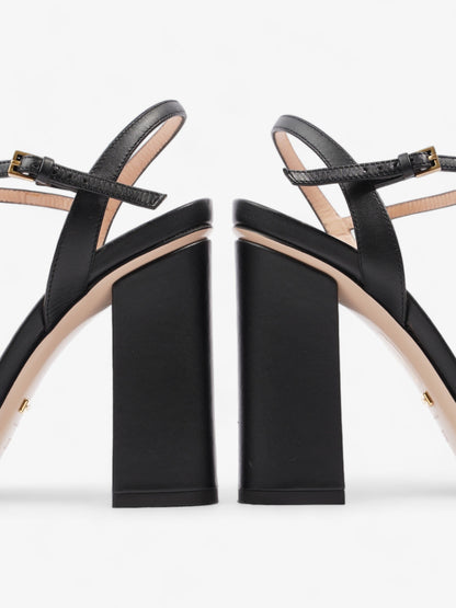 Gucci GG Marmont Heels 85mm Black Leather EU 37 UK 4