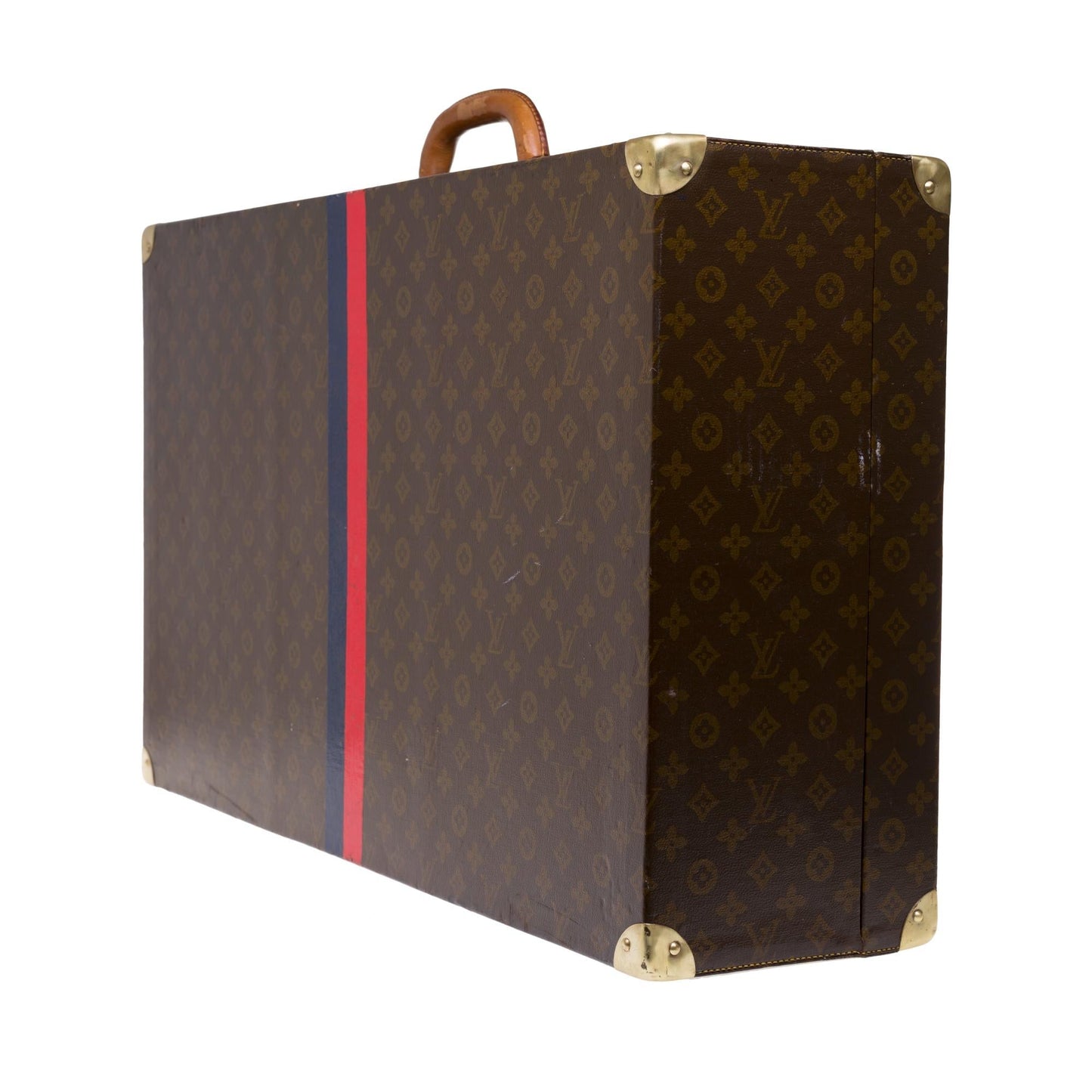 LOUIS VUITTON Rare 75 Suitcase in brown monogram canvas