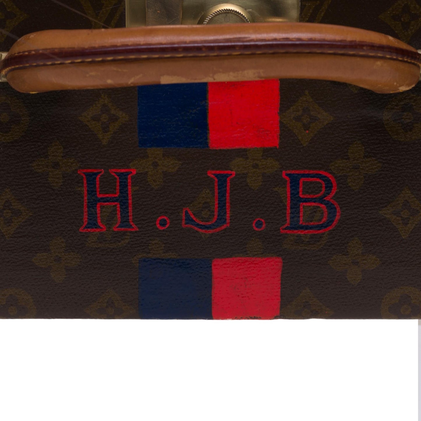 LOUIS VUITTON Rare 75 Suitcase in brown monogram canvas