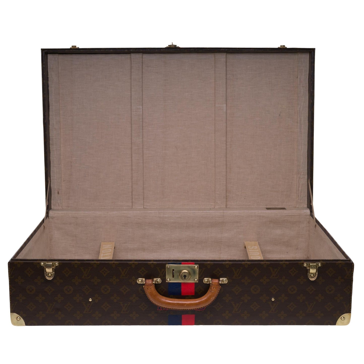 LOUIS VUITTON Rare 75 Suitcase in brown monogram canvas