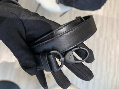 Pre-owned Certified Dior Limited Edition Medium Lady Dior Lambskin Woven Houndstooth with So Black Hardware, 2019, Full Set