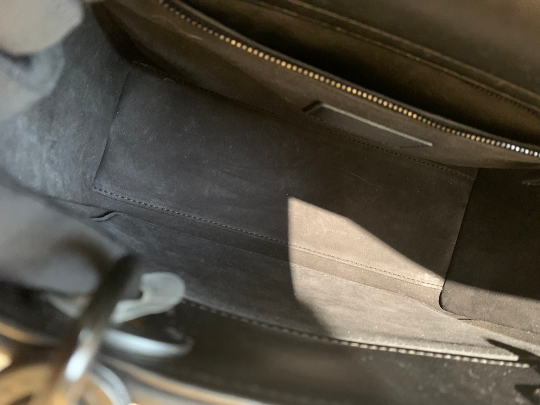 Pre-owned Certified Dior Limited Edition Medium Lady Dior Lambskin Woven Houndstooth with So Black Hardware, 2019, Full Set