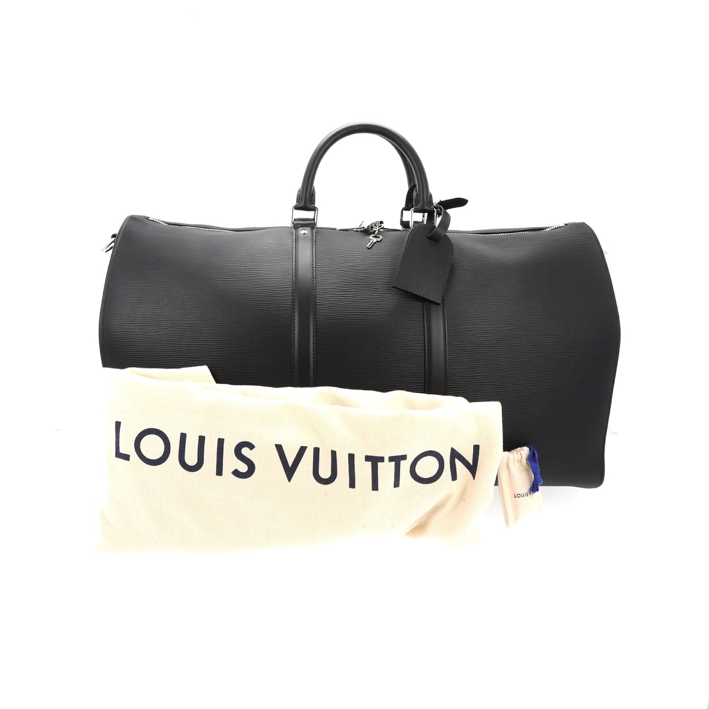 LOUIS VUITTON X SUPREME X Supreme Black Epi Keepall 55 Travel Bag