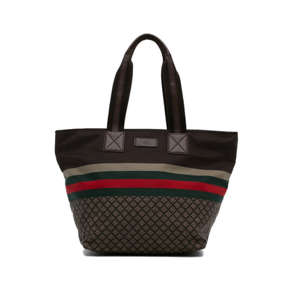 Brown Gucci Diamante Web Tote