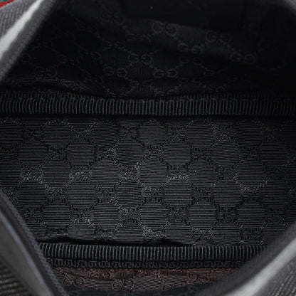 Gucci Web Baguette Black GG Denim Canvas