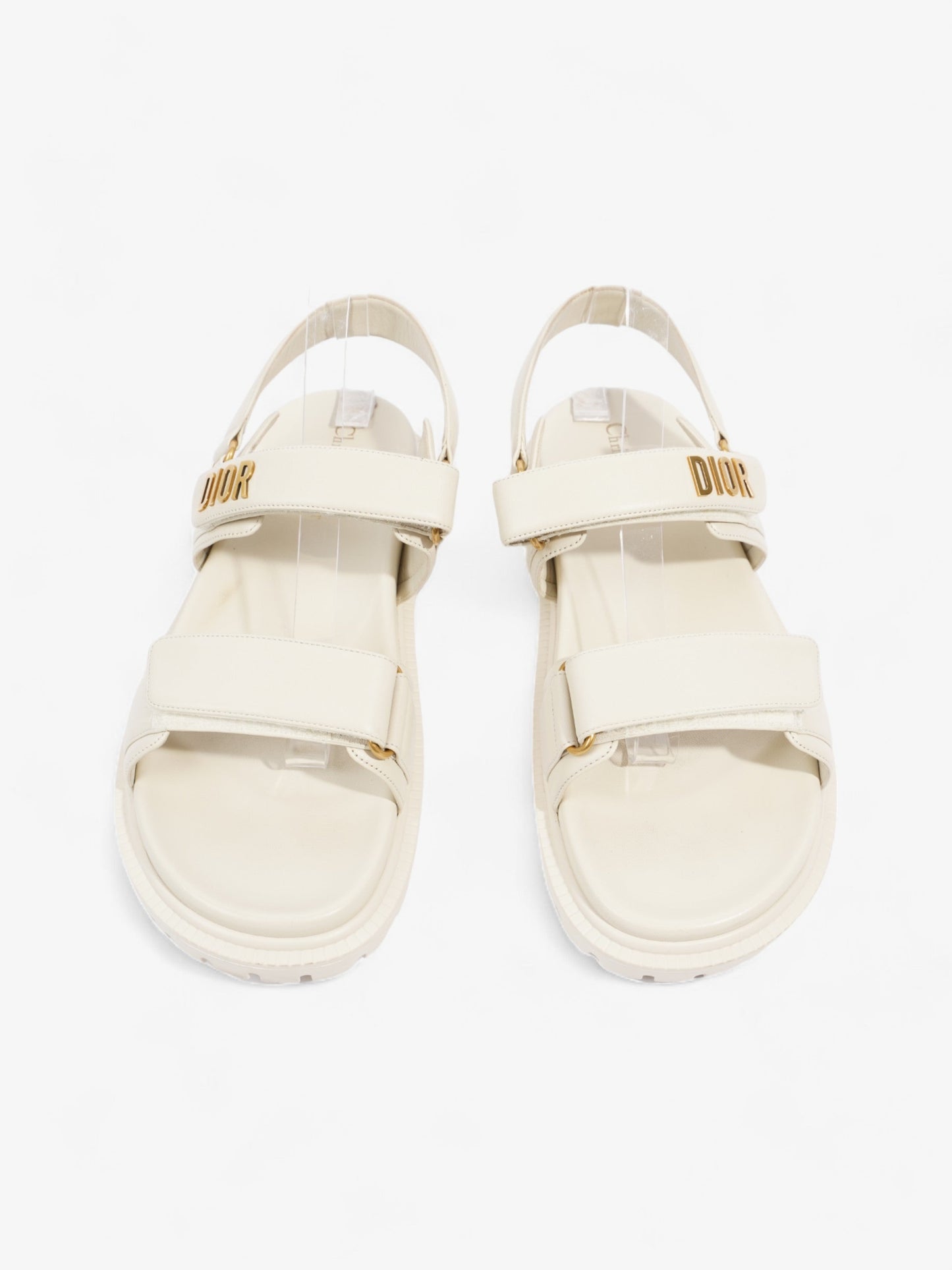 Christian Dior Dioract  Off White Lambskin Leather EU 42 UK 8