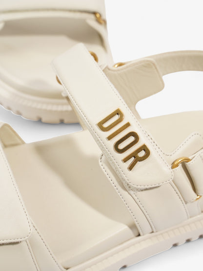 Christian Dior Dioract  Off White Lambskin Leather EU 42 UK 8