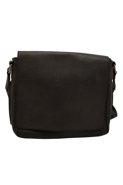 LOUIS VUITTON Steel Grey Taiga Leather Roman MM Bag
