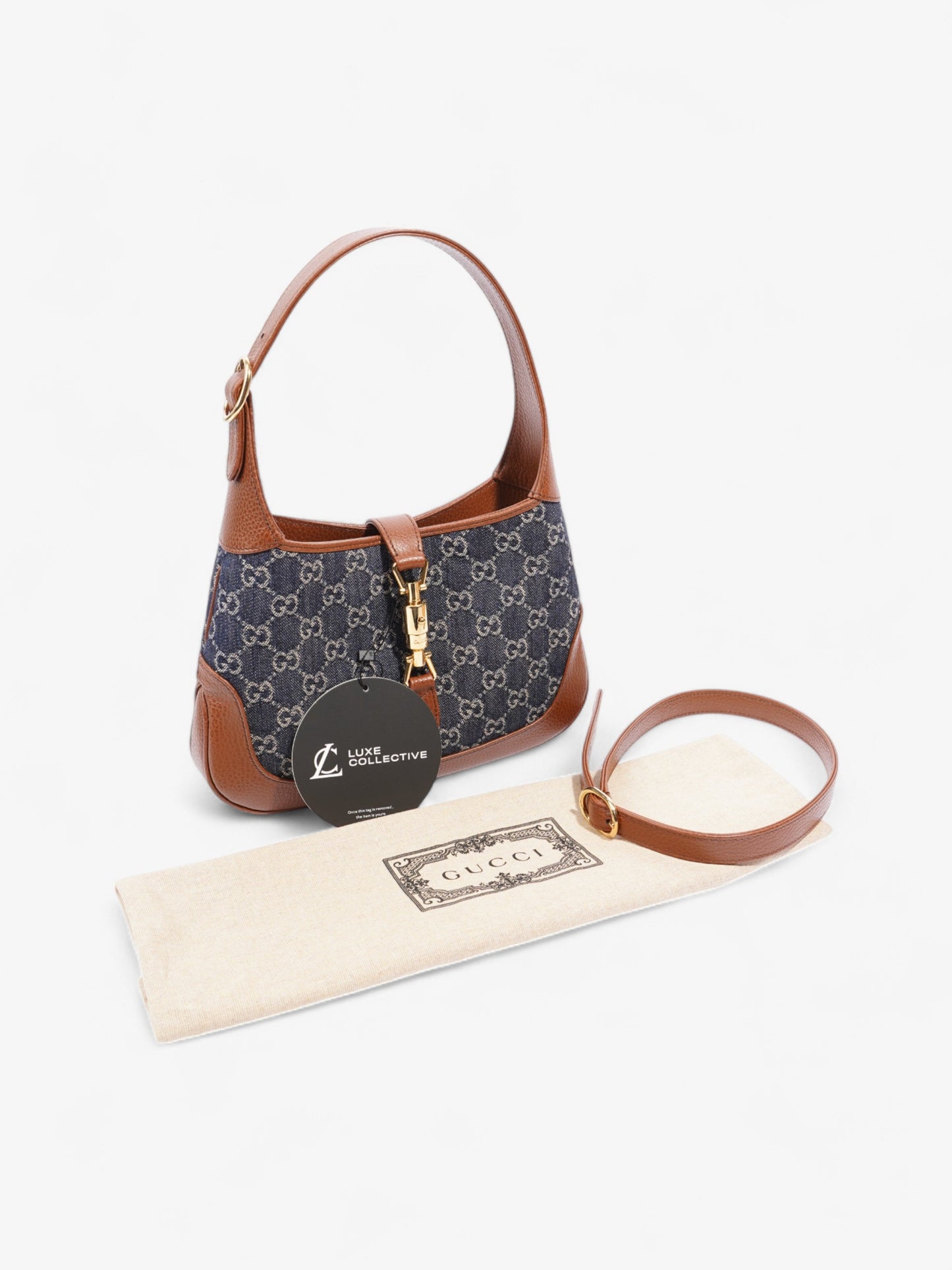 Gucci Jackie 1961 Blue / Brown Denim