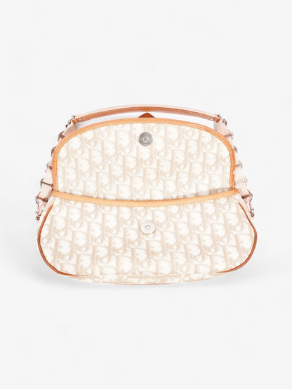 Christian Dior Romantic Shoulder Bag Beige / Pink Canvas