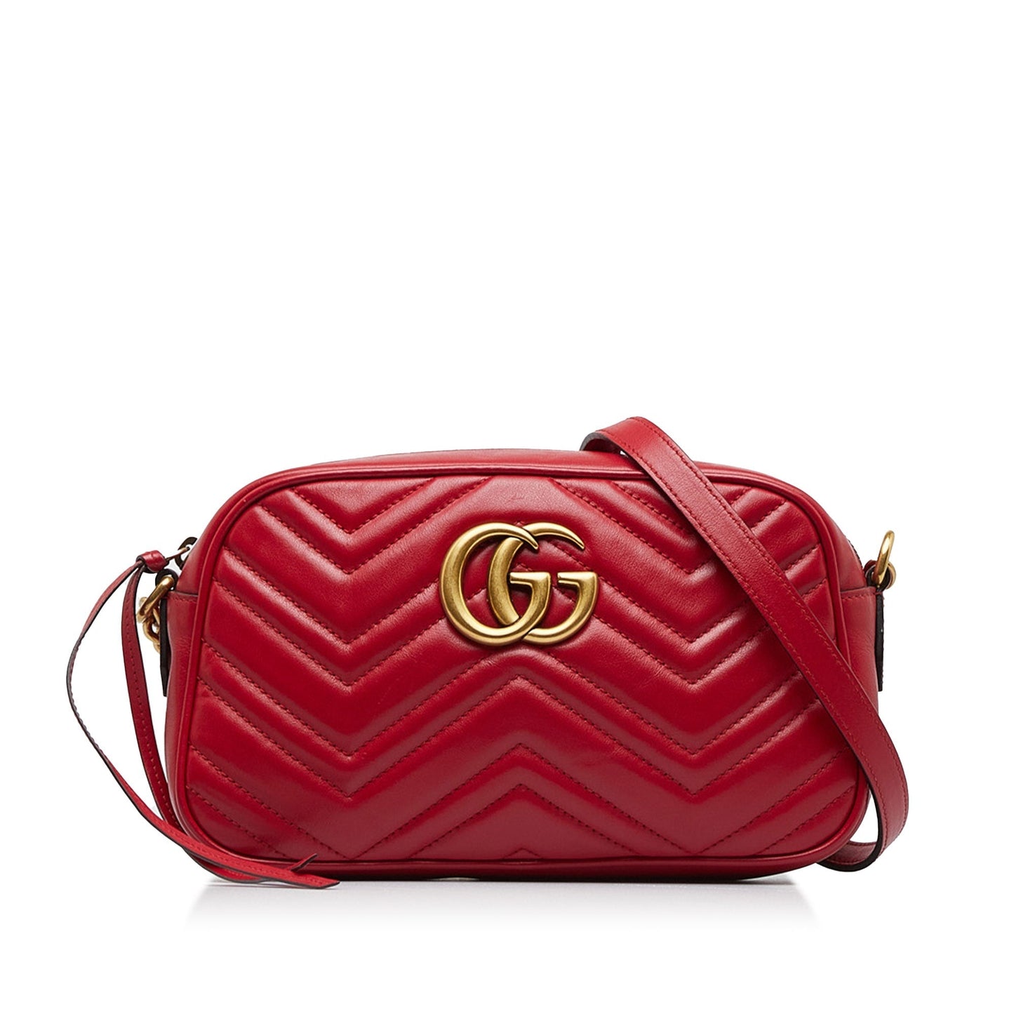 Gucci GG Marmont Red Matelassé Leather