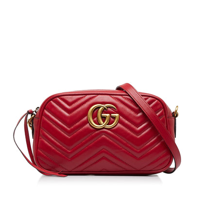 Gucci GG Marmont Red Matelassé Leather