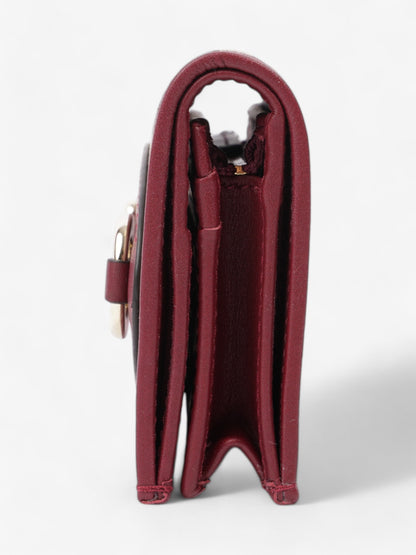 Gucci Horsebit 1955 Wallet GG Supreme / Maroon / Light Gold Canvas