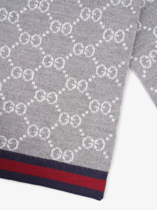 Gucci GG Scarf GG Supreme / Red / Blue Wool