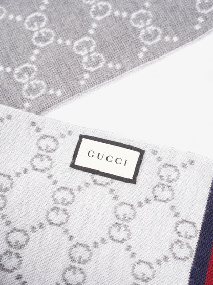Gucci GG Scarf GG Supreme / Red / Blue Wool