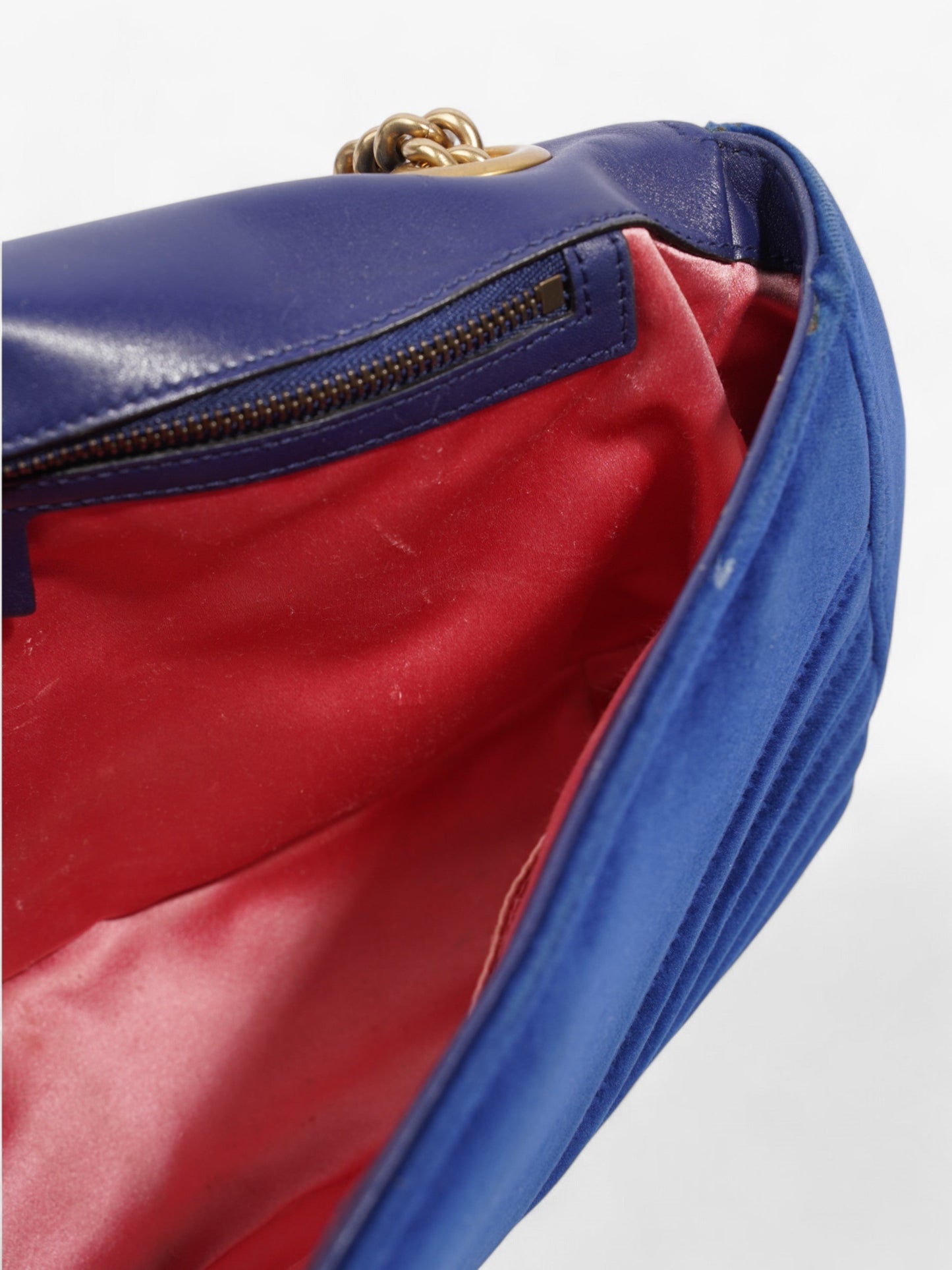 Gucci GG Marmont Royal Blue Velvet Large