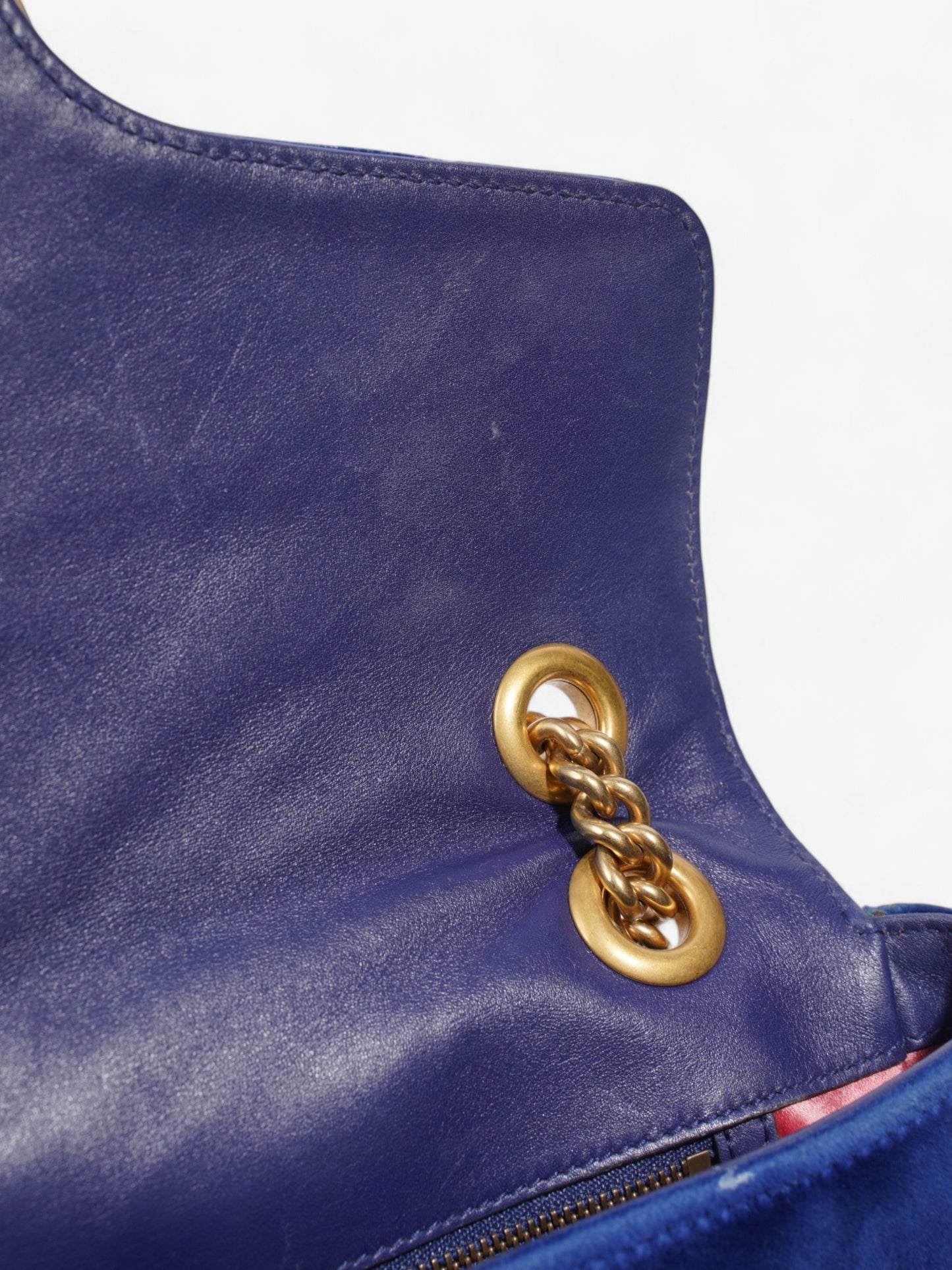 Gucci GG Marmont Royal Blue Velvet Large