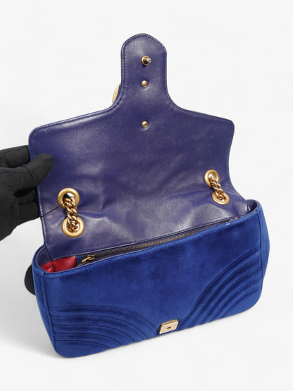 Gucci GG Marmont Royal Blue Velvet Large