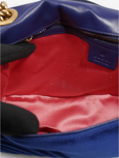 Gucci GG Marmont Royal Blue Velvet Large