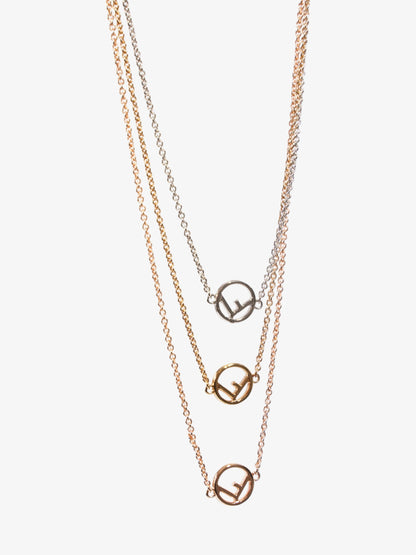 Fendi F is Fendi Necklace Gold / Silver / Rose Gold Base Metal