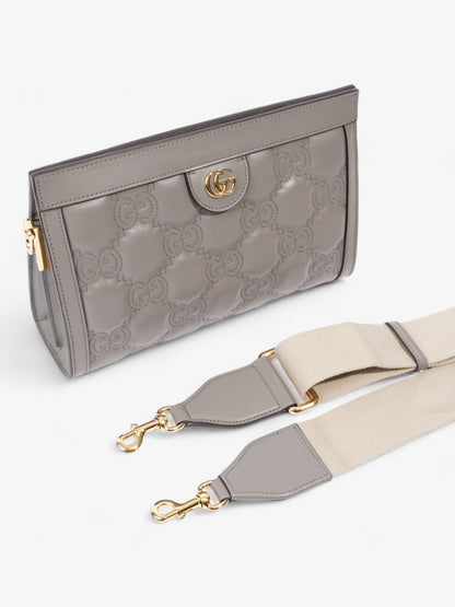 Gucci GG Matelassé Grey Matelasse Leather Small