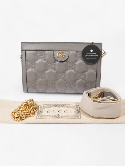 Gucci GG Matelassé Grey Matelasse Leather Small