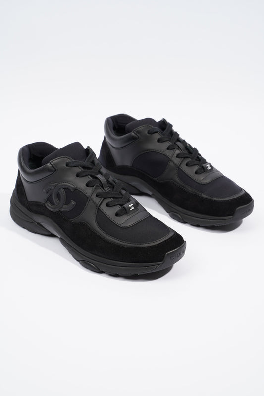 Chanel CC Logo Sneaker Black Suede EU 37.5 UK 4.5