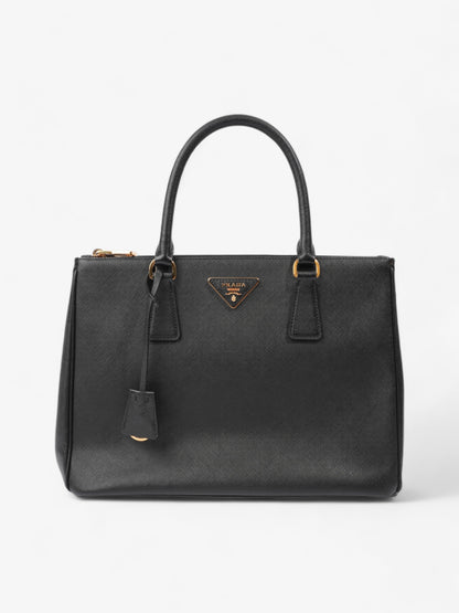 Prada Galleria Double Zip Tote Black Saffiano Leather