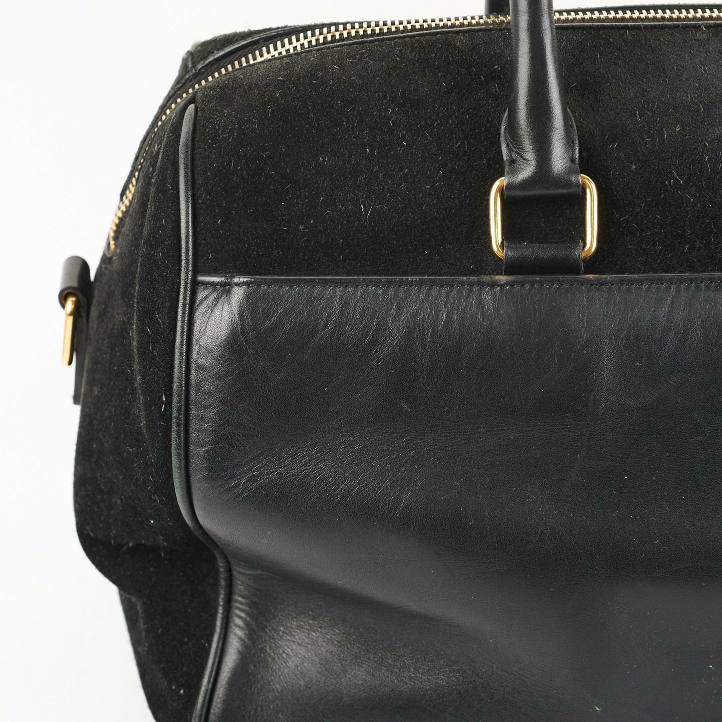 Saint Laurent Bo Duffle Suede Leather Bag