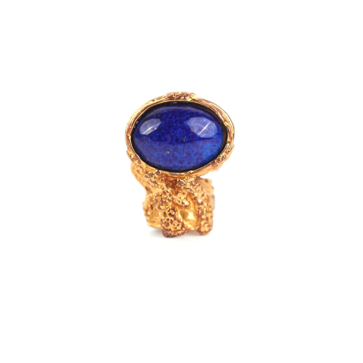 Saint Laurent Arty Ring Size 5 Deep Blue