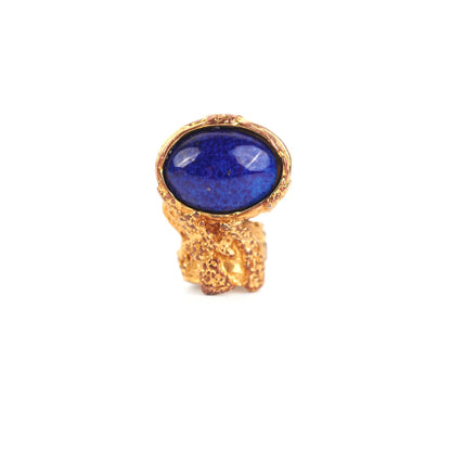 Saint Laurent Arty Ring Size 5 Deep Blue