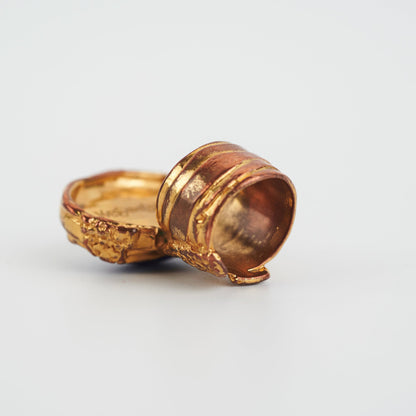 Saint Laurent Arty Ring Size 5 Deep Blue