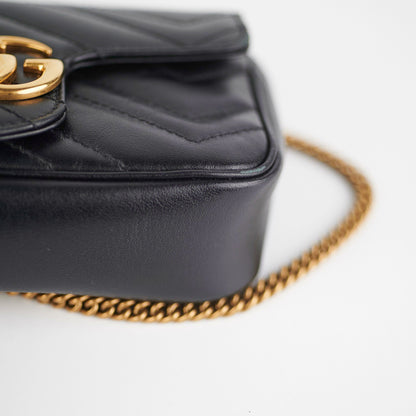 Gucci Black Super Mini Marmont