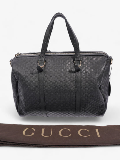 Gucci Boston Bag Microguccissima Black Leather