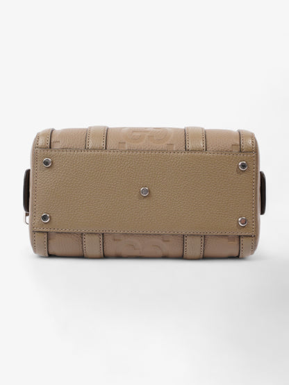 Gucci Jumbo GG Mini Duffle Beige Embossed Leather