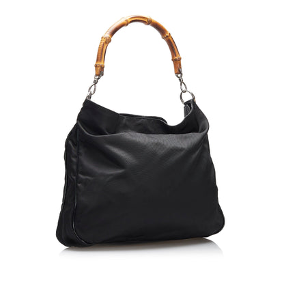 Gucci Bamboo Nylon Satchel