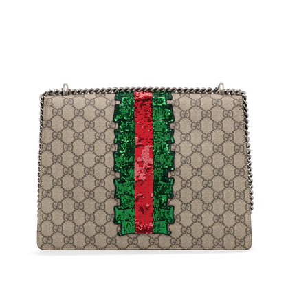 Gucci Dionysus Medium Brown Embellished GG Supreme Canvas
