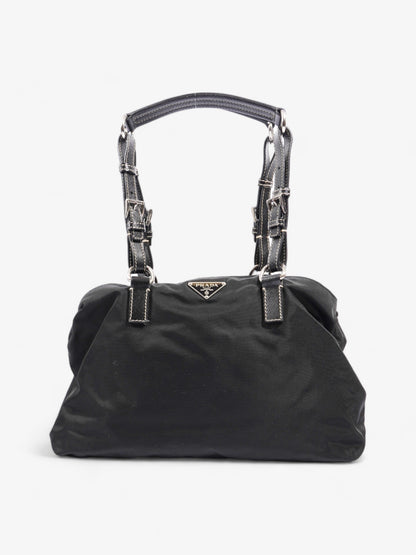 Prada Shopping Handle Double Zip Black Re Nylon