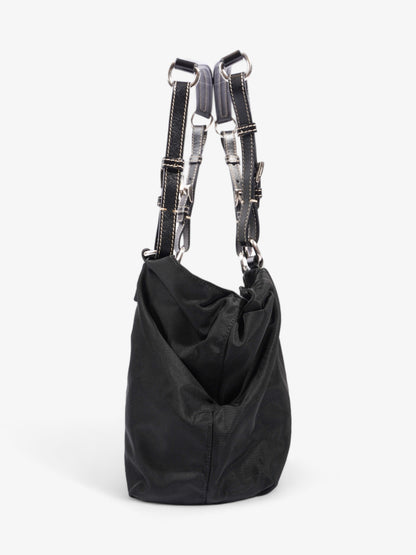 Prada Shopping Handle Double Zip Black Re Nylon