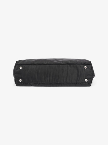 Prada Shopping Handle Double Zip Black Re Nylon