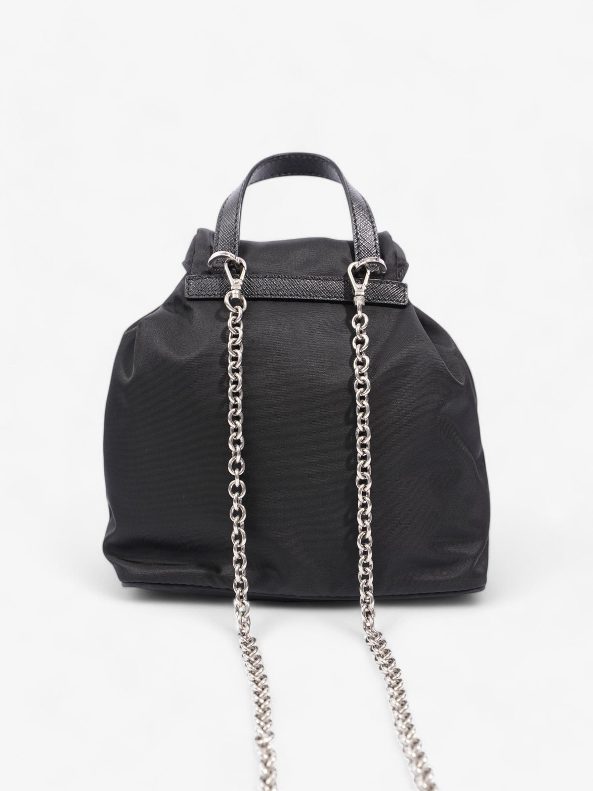 Prada Vela Backpack Black Nylon Mini