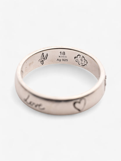 Gucci Blind for Love Ring Silver Silver Sterling 18 (58mm)