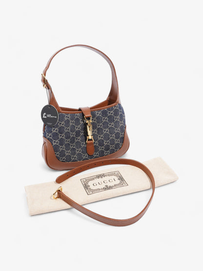 Gucci Jackie 1961 Blue / Brown Denim Small
